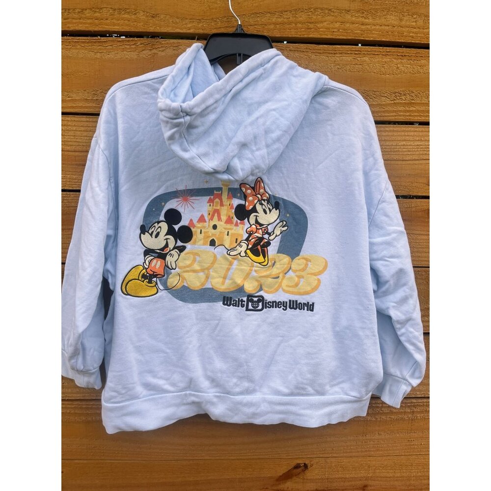 Disney Land Restory Mickey Mouse And Minnie 2023 Hooded Sweater Sz 1XL